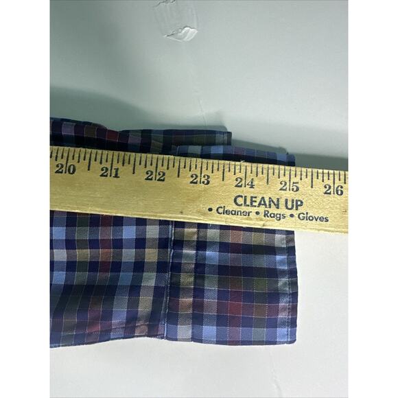 Peter Millar Med New Long Sleeve Dress Shirt Medium Multicolored Plaid - Picture 9 of 9